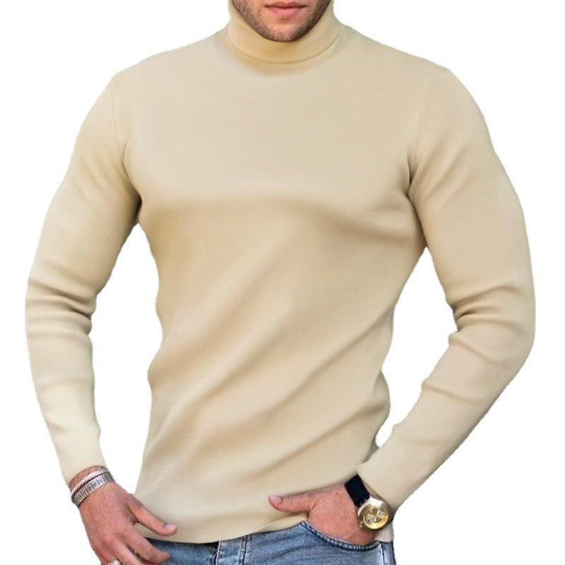 Herren Modischer Rollkragenpullover aus feinem Strick Echoarchiv