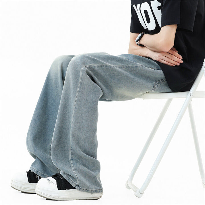 Herren Weit geschnittene Denim-Hose Echoarchiv