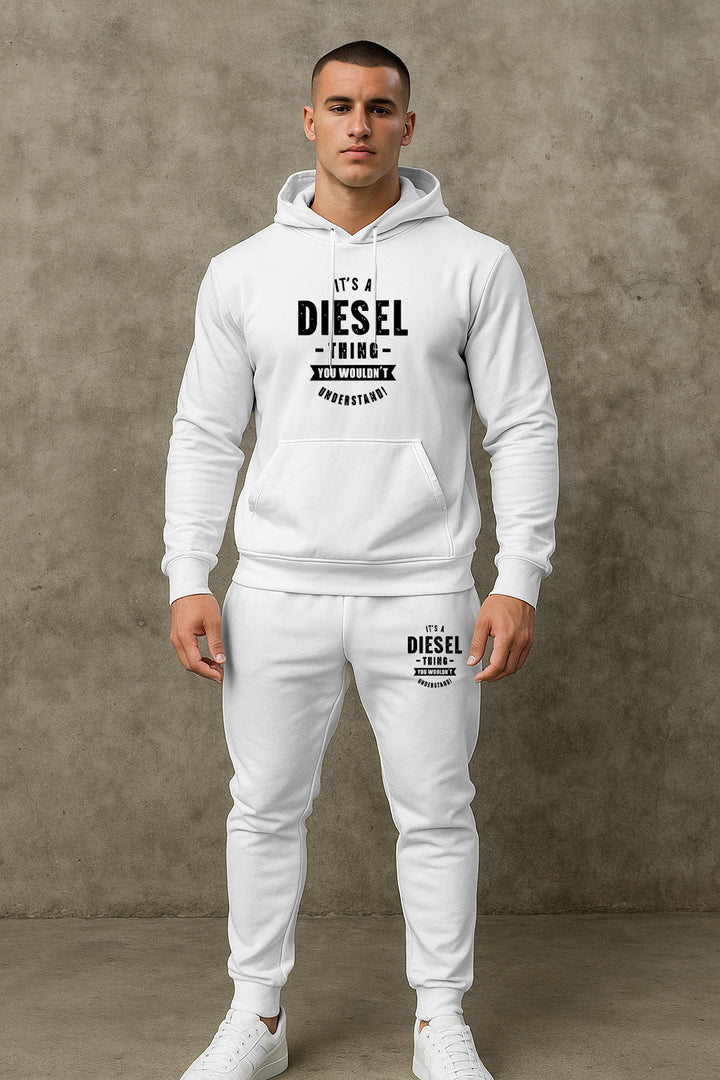 Herren Motivierter Sweatanzug mit funktionalem Kapuzenpullover und praktischen Taschen Echoarchiv