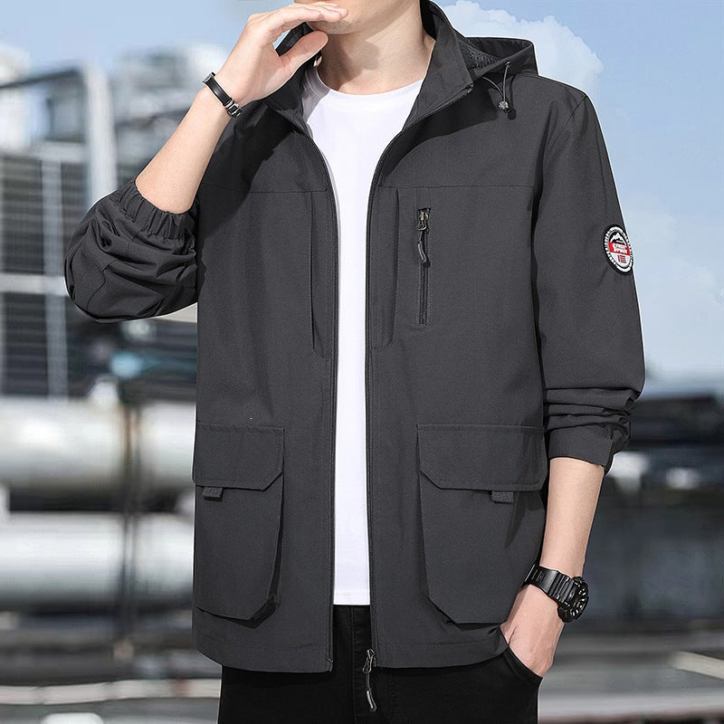 Herren multifunktionale Jacke mit Kapuze Echo Archiv