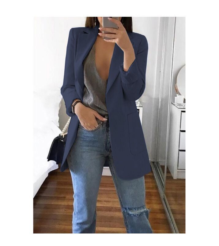Damen eleganter Blazer mit tailliertem Schnitt und praktischen Taschen Echo Archiv