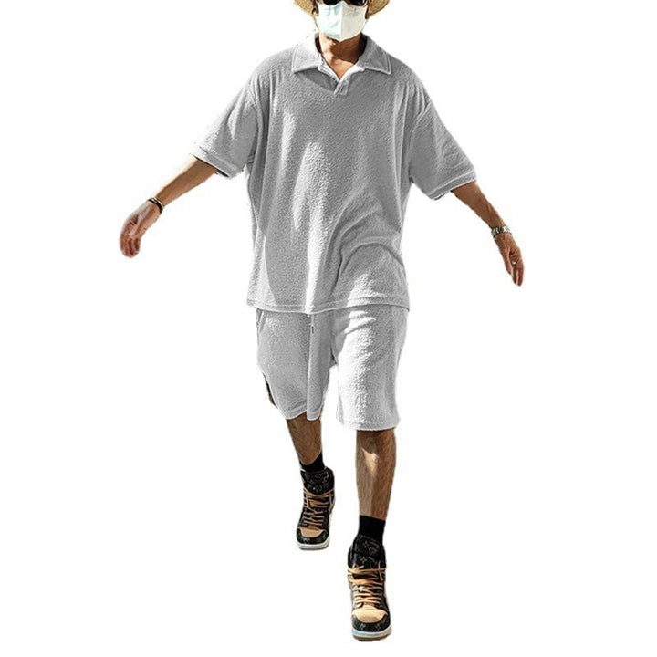 Herren Oversized T-Shirt und Shorts-Set mit lässigem Design Echoarchiv