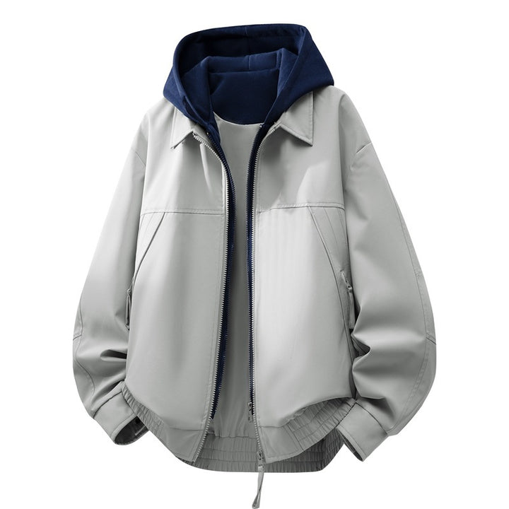 Herren Lässige Hybrid-Jacke mit integriertem Kapuzenlayer und elastischem Saum Echoarchiv