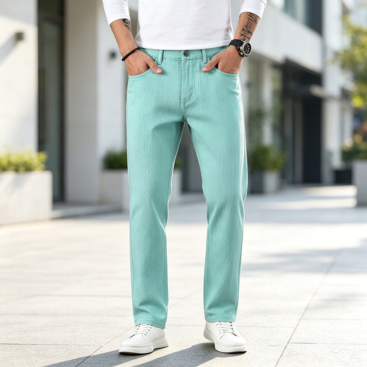 Herren Lässige High-Waist Jeans im modernen Schnitt Echoarchiv