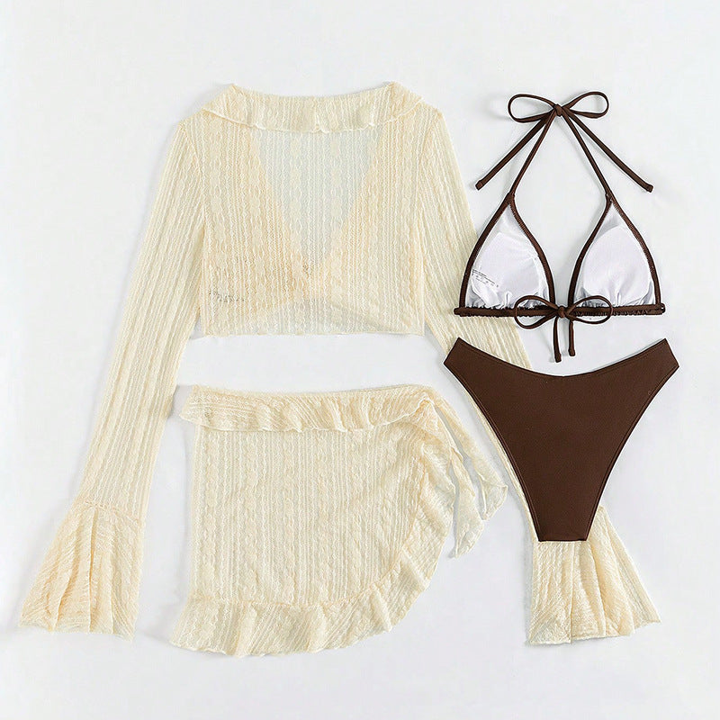 Damen Bikini-Set mit crop-top und lässigem Wickelrock Echo Archiv