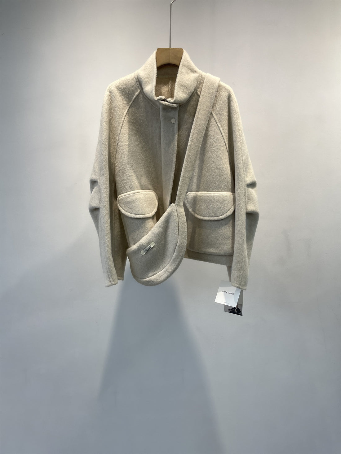 Damen Gemütliche Übergroße Wollmischung Jacke – Célinea