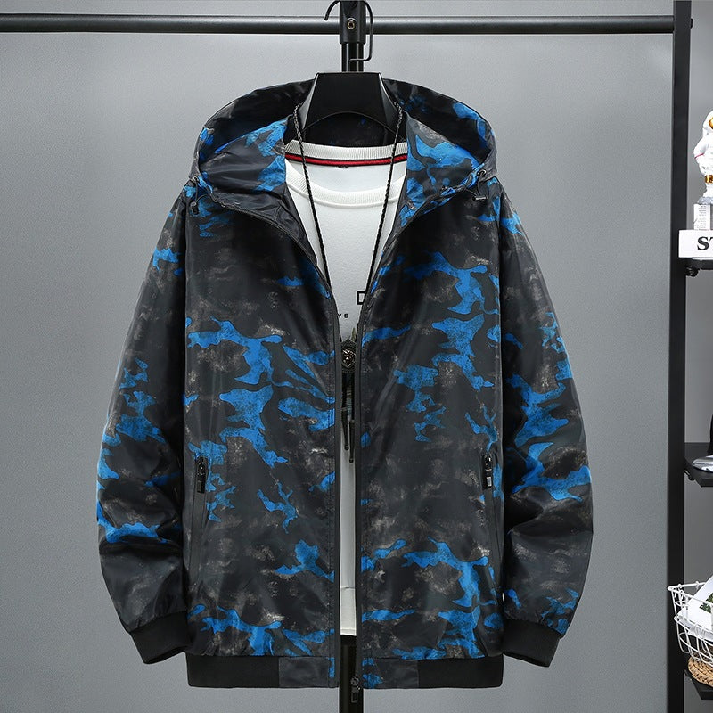 Herren Modische Kapuzenjacke mit Camouflage-Muster Echo Archiv