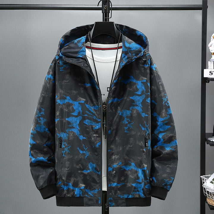 Herren Modische Kapuzenjacke mit Camouflage-Muster Echo Archiv