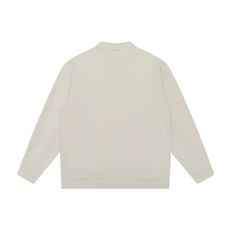 Unisex Minimalistische Oversize Zip-Jacke mit Stehkragen und verdeckten Reißverschlusstaschen Echo Archiv