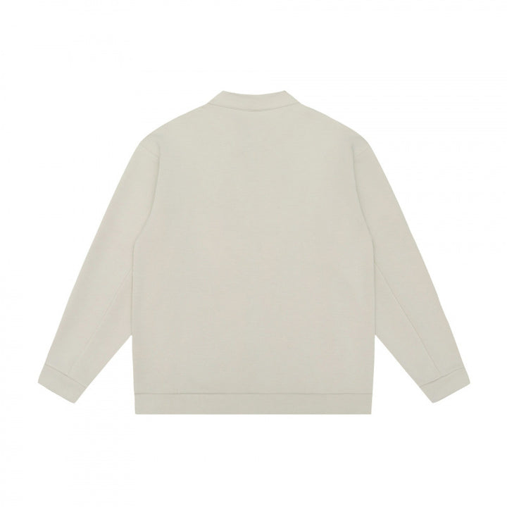 Unisex Minimalistische Oversize Zip-Jacke mit Stehkragen und verdeckten Reißverschlusstaschen Echo Archiv