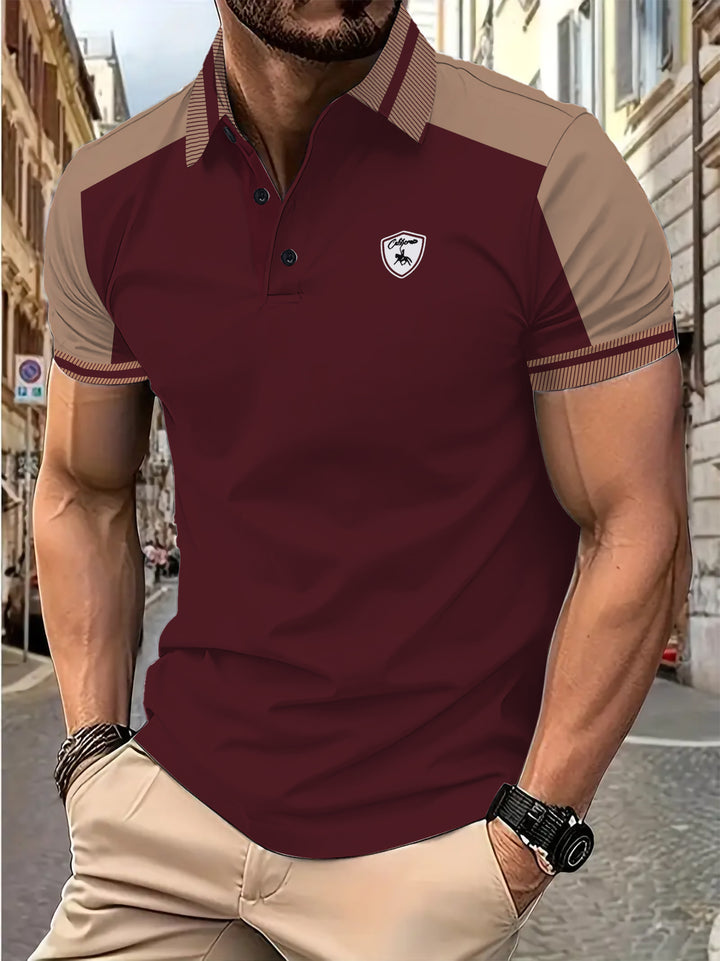 Herren modisches Polohemd mit sportlichem Farbdesign Echoarchiv