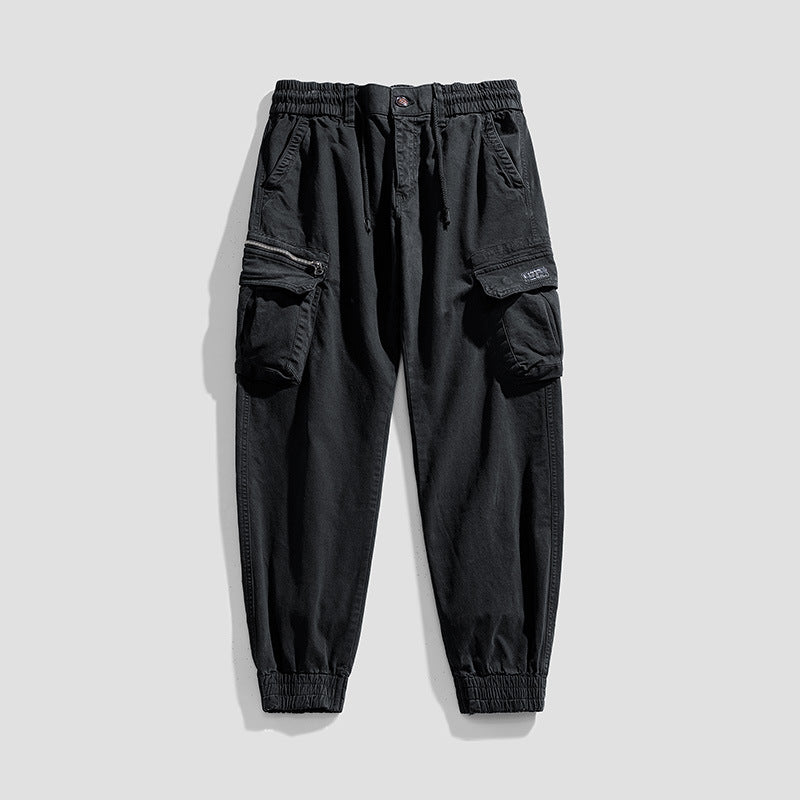 Herren Multifunktionale Cargo-Jogginghose im Urban-Utility-Stil mit elastischem Bund und Klapptaschen Echo Archiv