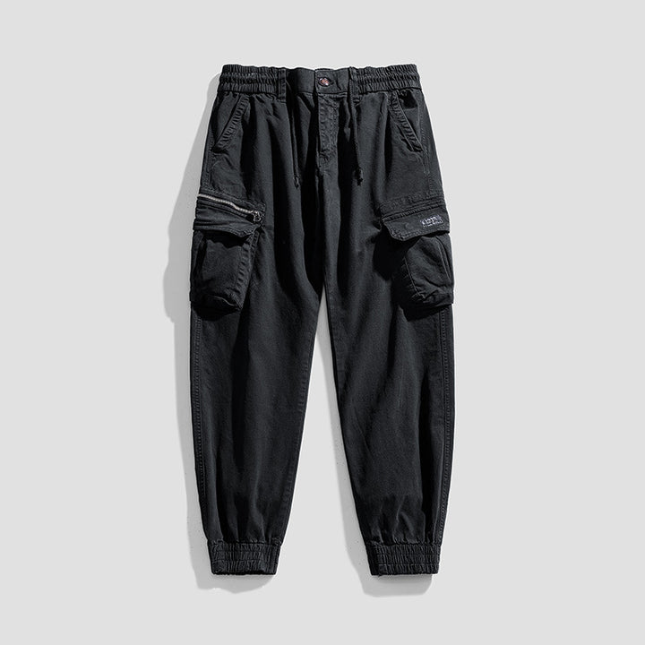 Herren Multifunktionale Cargo-Jogginghose im Urban-Utility-Stil mit elastischem Bund und Klapptaschen Echo Archiv