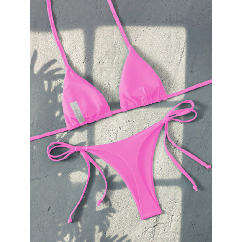 Damen Triangel-Bikini mit verstellbaren Trägern und schmalem Slip Echo Archiv