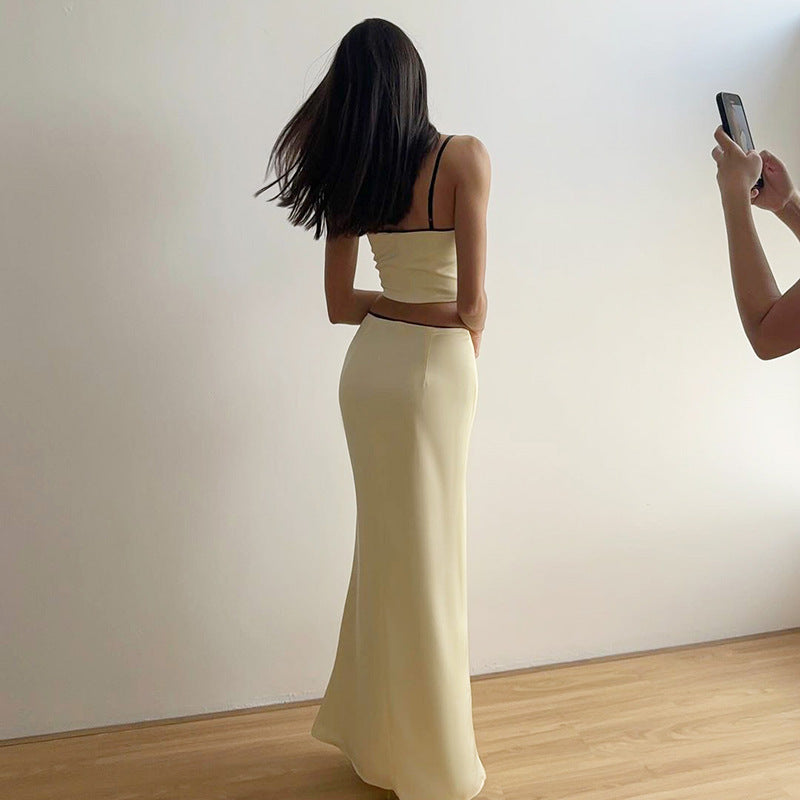 Damen Glamouröses Satin-Kleid mit Spitzendetails Echo Archiv
