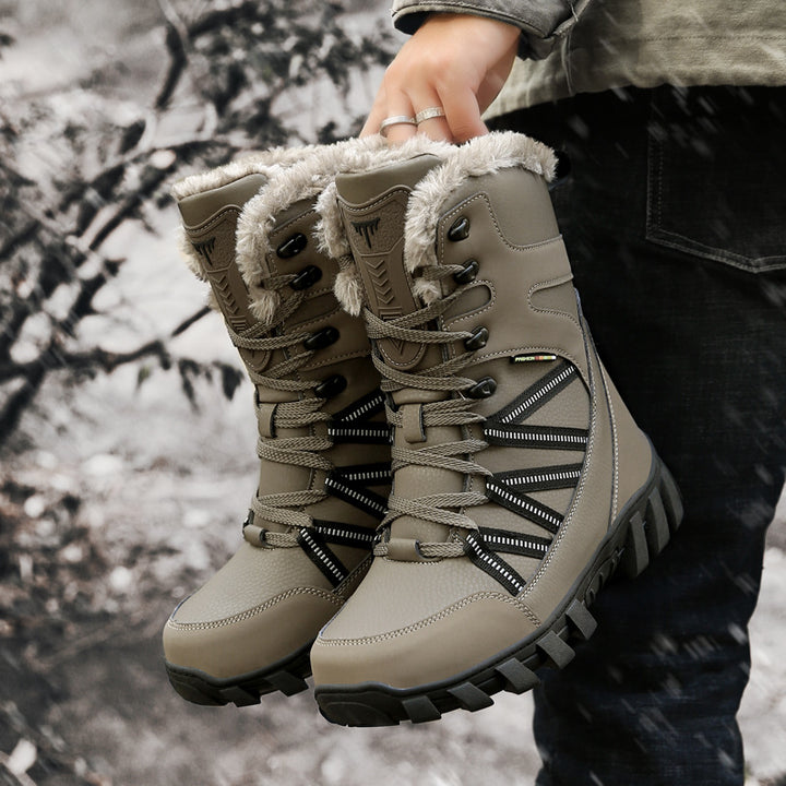 Damen Gefütterte Winterstiefel mit Kunstfellrand, wasserdichter Konstruktion und griffiger Profilsohle Echo Archiv