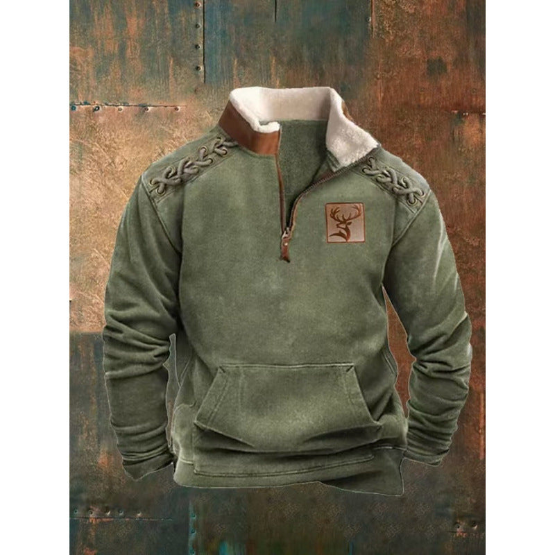 Herren Modischer Hoodie mit Kapuze und maritimem Druck Echoarchiv