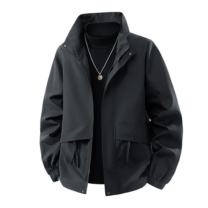 Damen Leichte Oversize‑Übergangsjacke ohne Kapuze mit Kordelzug, Pattentaschen & elastischen Bündchen Echoarchiv