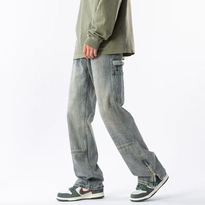 Herren Lässige Cargo-Jeans mit praktischen Seitentaschen Echoarchiv