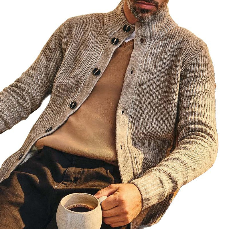 Herren Strickjacke mit Kragen und Knopfdetails Echoarchiv