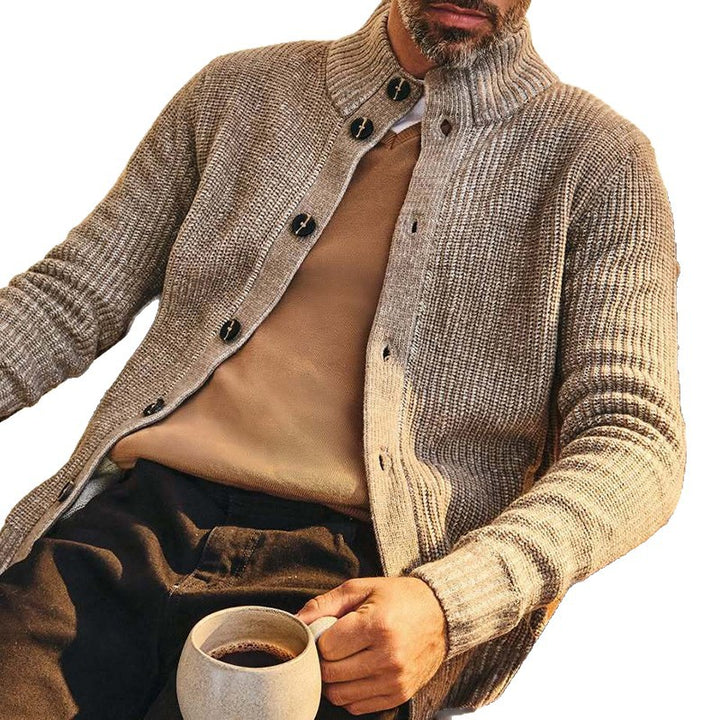 Herren Strickjacke mit Kragen und Knopfdetails Echoarchiv