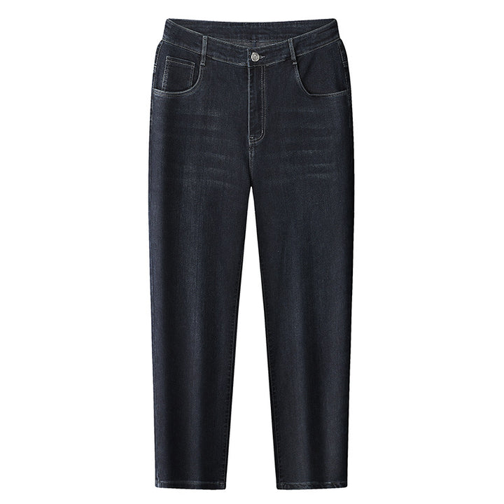 Damen High‑Waist Cropped Slim‑Tapered Jeans mit Stretch und Five‑Pocket‑Design Echo Archiv