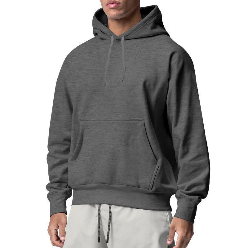 Herren Premium-Kapuzenpullover mit Kängurutasche, innen angerautem Fleece, verstärkter Nackennaht und geripptem Saum – Cavarno