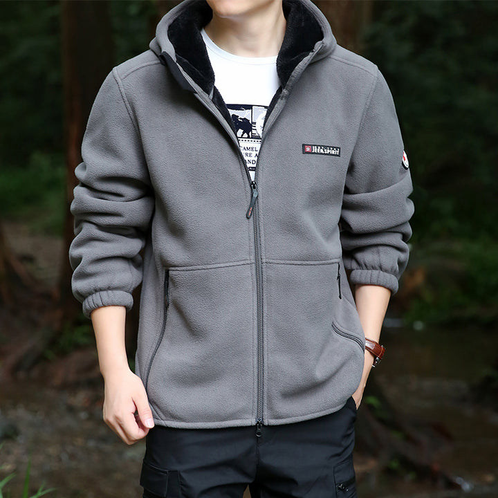 Herren Fleecejacke mit Kapuze Echo Archiv