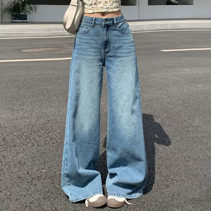 Damen Extraweite High-Waist Palazzo-Jeans aus Denim Echo Archiv
