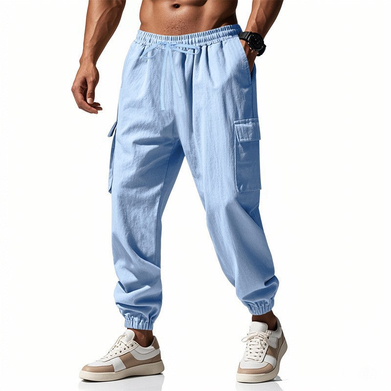 Herren Cargo-Jogginghose mit seitlichen Reißverschlusstaschen und elastischem Bund Echoarchiv