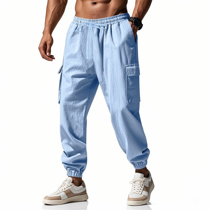Herren Cargo-Jogginghose mit seitlichen Reißverschlusstaschen und elastischem Bund Echoarchiv