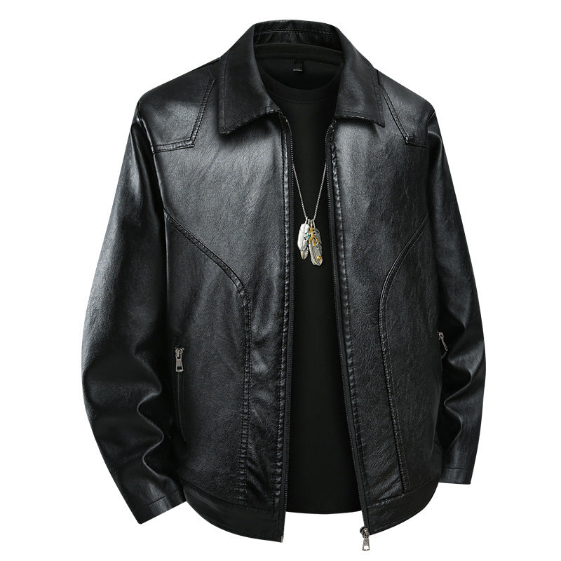 Herren Modische und elegante Lederjacke Echo Archiv
