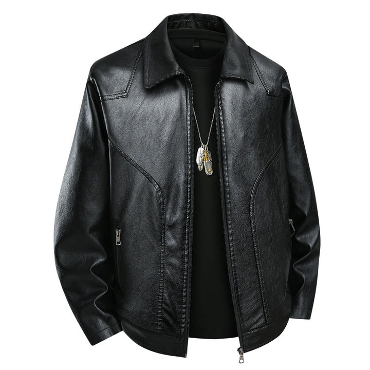 Herren Modische und elegante Lederjacke Echo Archiv
