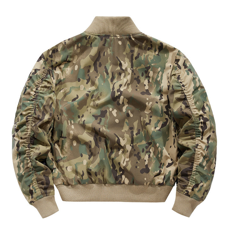 Herren Piloten-Bomberjacke mit Patchdetails und multifunktionalen Taschen Echo Archiv