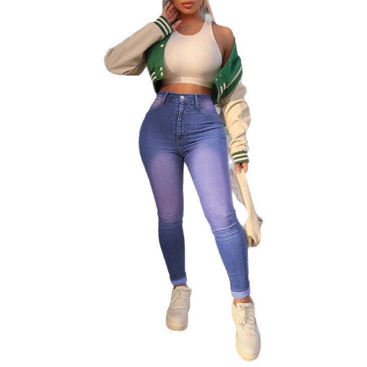 Damen Hochgeschnittene, figurformende Superstretch-Skinny-Jeans mit knöchellanger Passform Echo Archiv