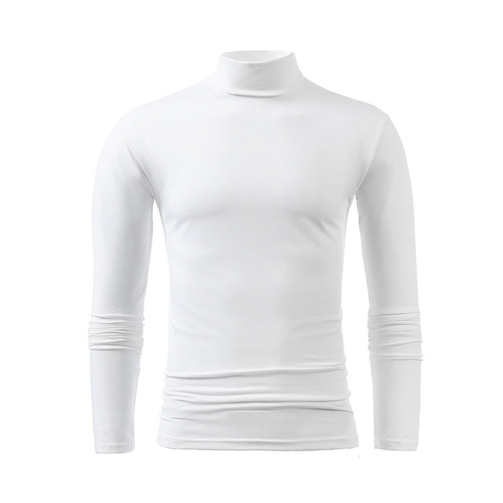 Herren nan schlankes Rollkragen-Langarmshirt aus feinem Baumwoll-Stretch Slim Fit Echo Archiv