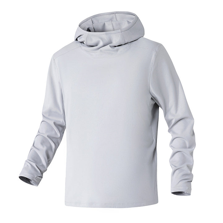 Herren Kapuzenpullover mit hohem Schalkragen aus technischem Stretchjersey Echo Archiv