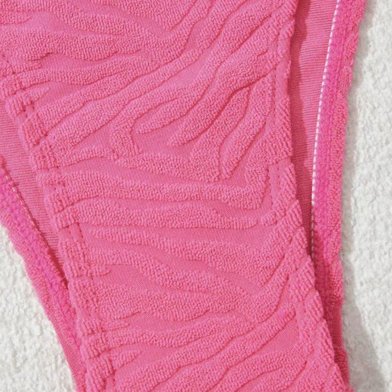 Damen Einseitiger Bikini im modernen Wellenmuster mit asymmetrischem Oberteil Echo Archiv