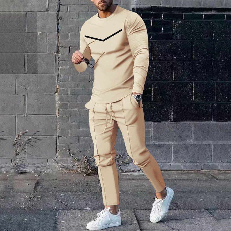 Herren Sportliches Langarmshirt und Jogginghose Set Echoarchiv
