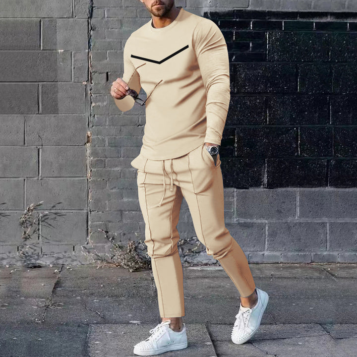 Herren Sportliches Langarmshirt und Jogginghose Set Echoarchiv