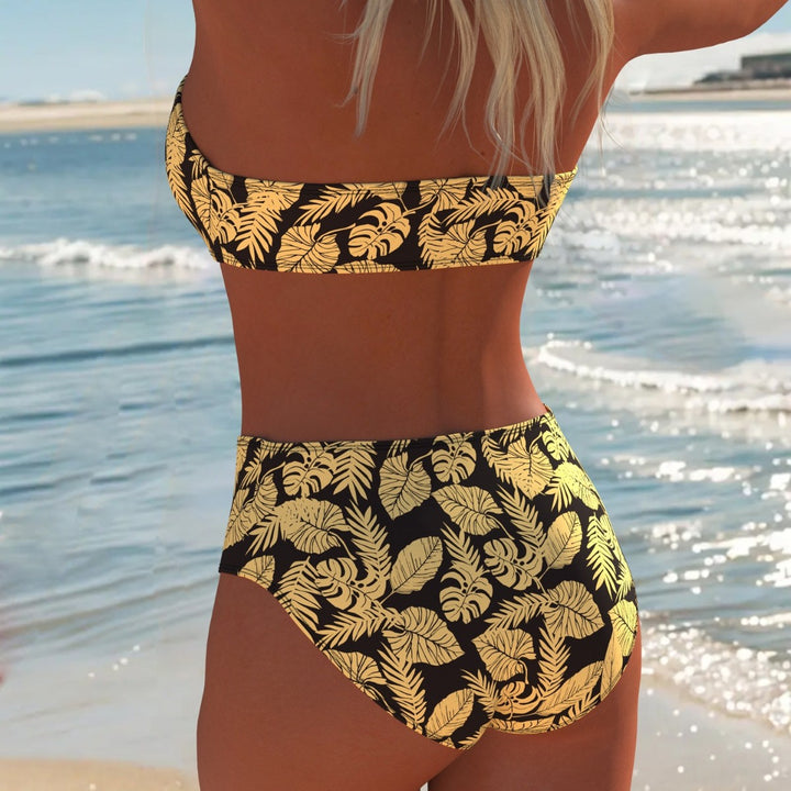 Damen Bikini-Set mit modischem Wellenmuster und verstellbaren Trägern Echo Archiv