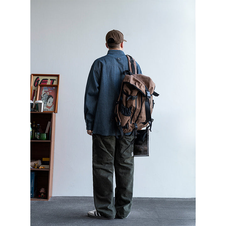 Herren Baumwoll-Hemd im lässigen Streifenlook mit praktischen Details Echoarchiv