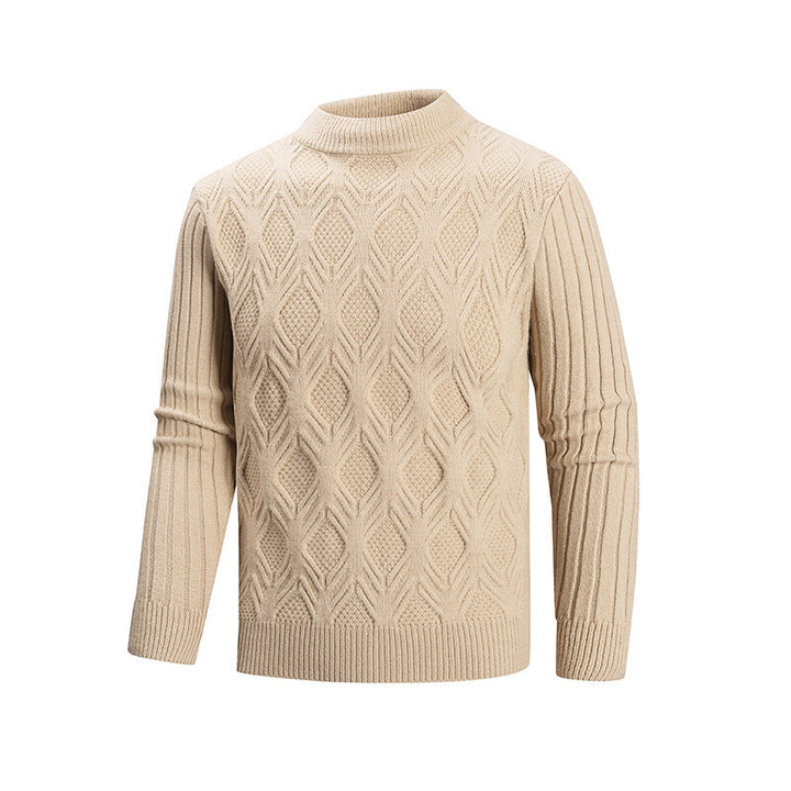 Herren Rollkragenpullover mit strukturierter Strickoberfläche Echoarchiv