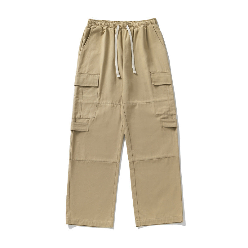 Unisex Weite Cargo-Hose mit elastischem Bund, Kordelzug und Mehrfach-Taschen Echo Archiv