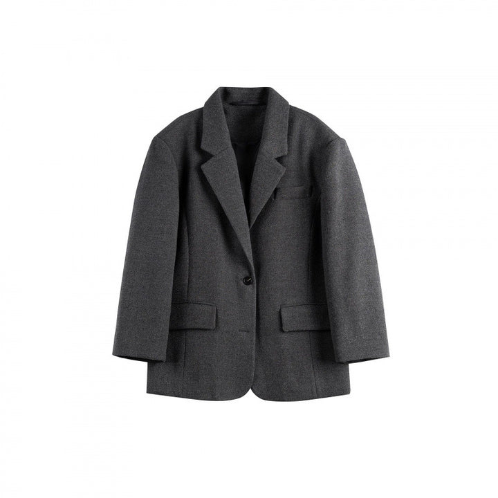 Damen Oversize-Blazer im Boxy-Cut mit Reverskragen und Pattentaschen Echo Archiv