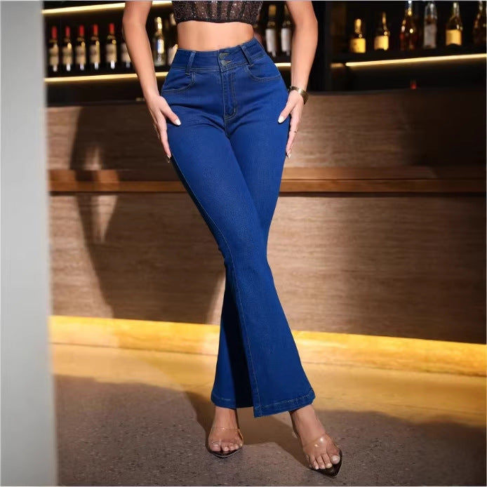 Damen Sculptende High‑Waist Bootcut‑Jeans mit sculptendem Stretchbund Echo Archiv