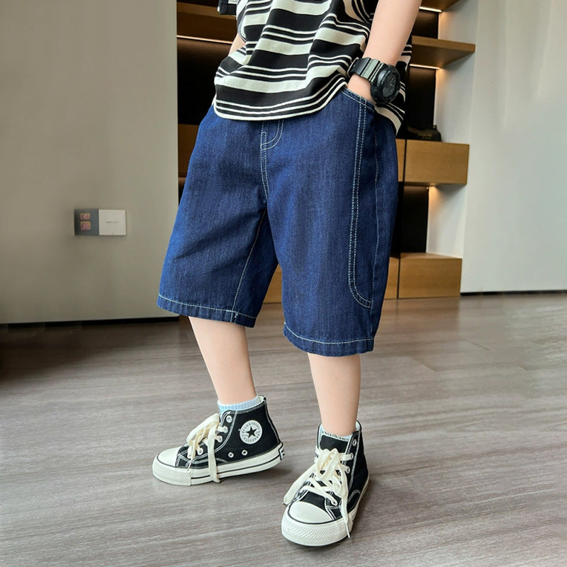 Jungen lässige Denim-Shorts mit großen Seitentaschen Echo Archiv