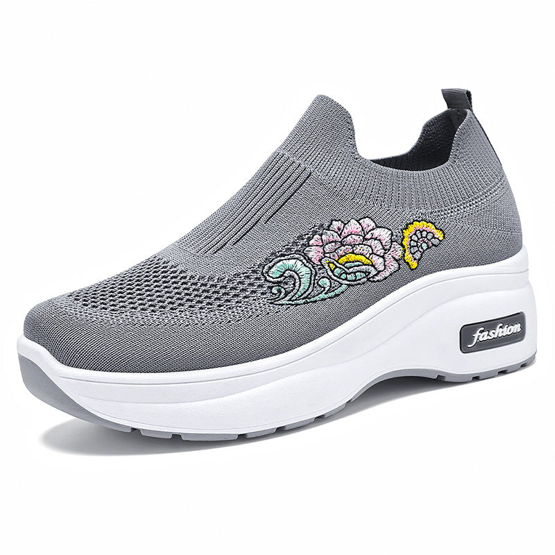 Damen nan atmungsaktive Strick-Sneaker mit Plateau-Sohle und elastischer Sockenkonstruktion Echo Archiv