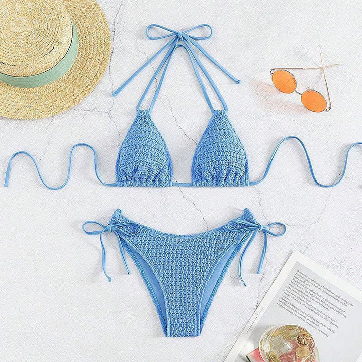 Damen Dreieck-Bikini mit verstellbaren Bindebändern und trendy Häkel-Design Echo Archiv