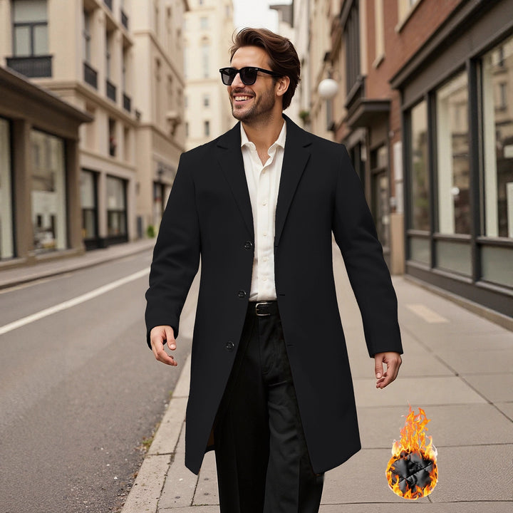 Herren eleganter doppelreihiger Mantel Echoarchiv